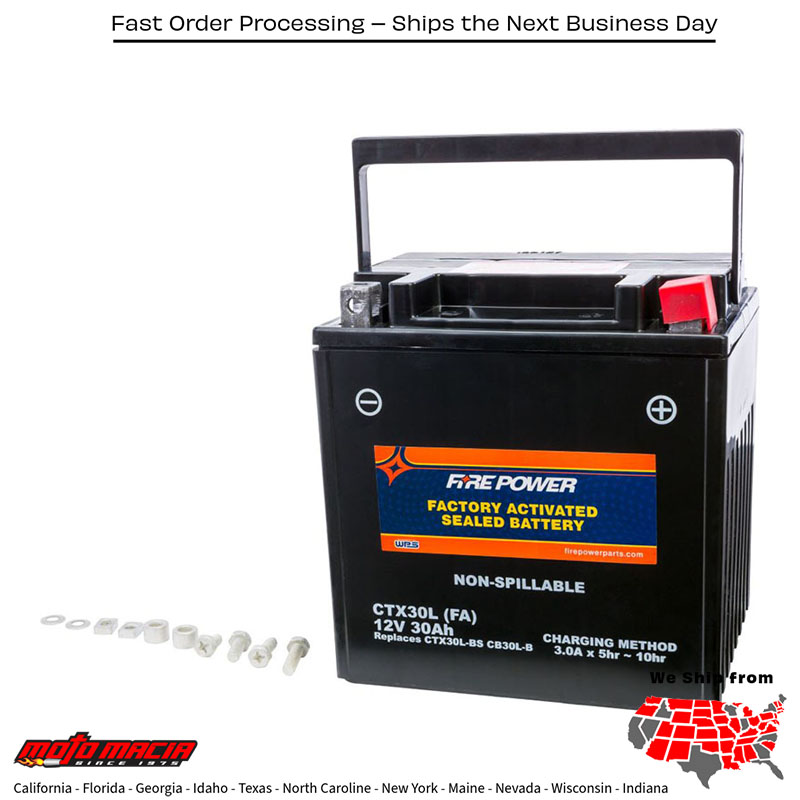 Battery Ctx30l Sealed Factory Activated Harley-Davidson Flrt Freewheeler 20 more