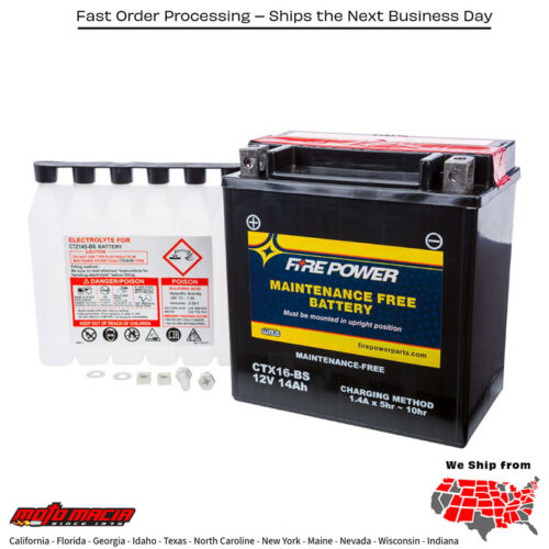Battery Ctx16-Bs Maintenance Free Triumph Tiger 800 Xc Se 2014-2014