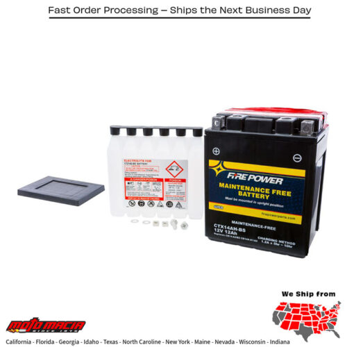 Battery Ctx14ah-Bs Maintenance Free for Polaris Trail Boss 250r/Es 1985-1988