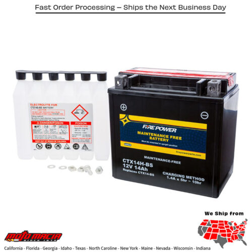 Battery Ctx14h-Bs Maintenance Free for Bmw F800r 2009-2013 and F800gs Adventure