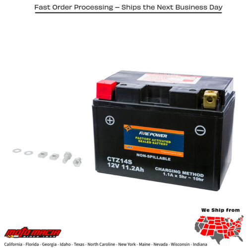 Battery CTZ14S Sealed Factory Activated Yamaha XVS95CR Bolt C Spec 2015-2020