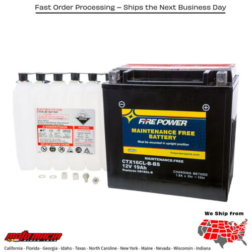 Battery CTX16CL-BS Maintenance Free for Kawasaki Jet Mate (JB650-A) 1989-1992