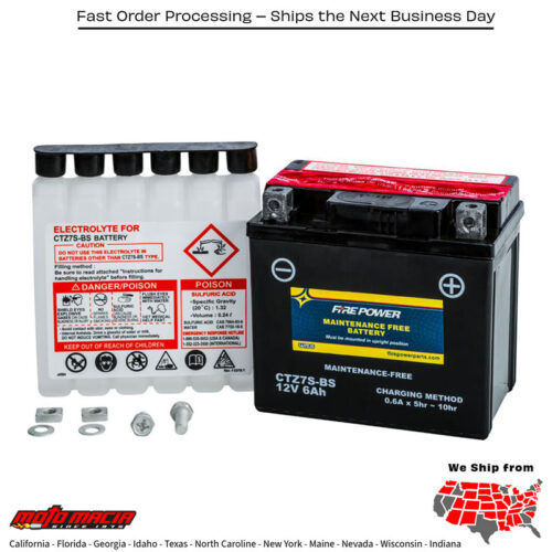 Battery Ctz7s-Bs Maintenance Free Yamaha Yz250fx 2015-2017 Yz450fx
