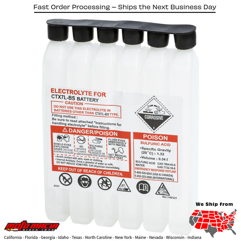 Sealed Battery Electrolyte Pack 340cc