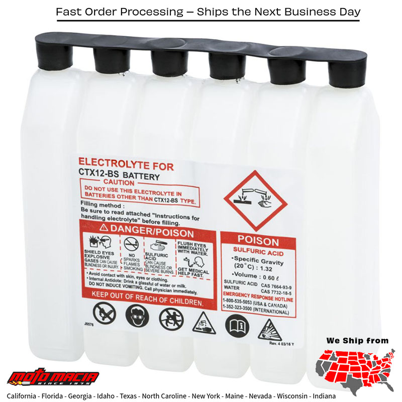 Sealed Battery Electrolyte Pack 600cc