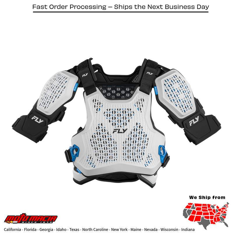 BLUEPRINT RCH-3 CHEST PROTECTOR WHITE