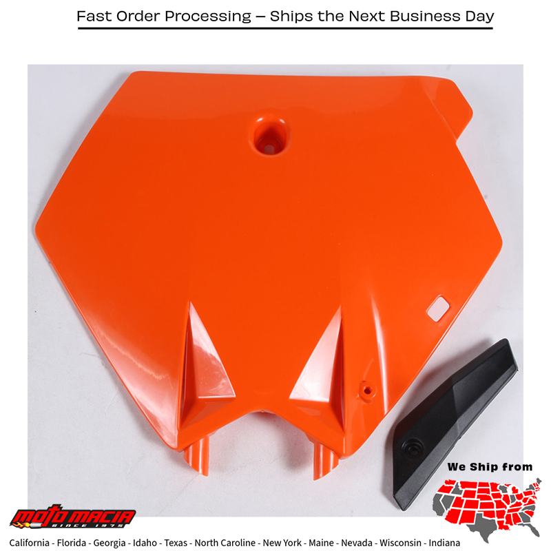 FRONT NUMBER PLATE KTM 250 SX 2003-2006 KTM 450 SX-F 2003-2006 KTM 525 SX 4-Stroke 2003-2006 KTM 125 SX 2003-2006 KTM 300 MXC 2003-2005 KTM 200 Sx 2003-2004 KTM 200 Mxc 2003-2003