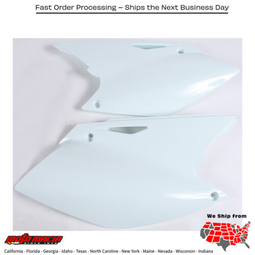 SIDE PANELS WHITE Kawasaki KX250F 2004-2005 Suzuki RM-Z250 2004-2006