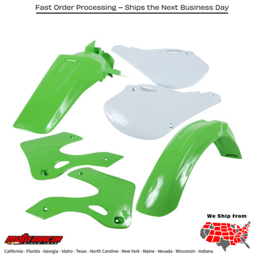 PLASTIC KIT GREEN Kawasaki KX250 1999-2002 Kawasaki KX125 1999-2002