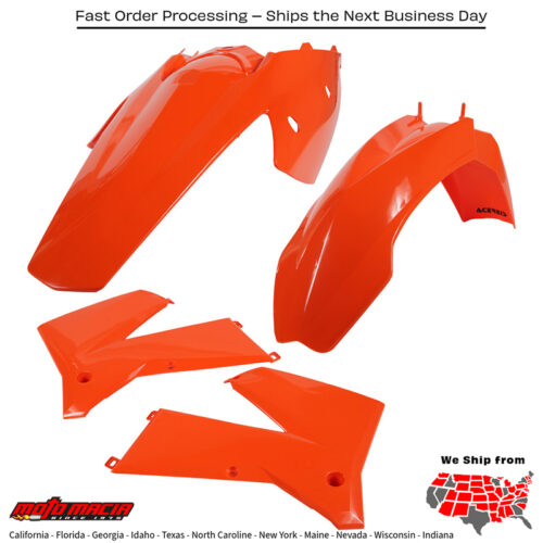 PLASTIC KIT ORANGE KTM 400 EXC 4-Stroke 525 EXC 4-Stroke 250 EXC 250 EXC-F 300 EXC 450 EXC-F 500 EXC-F 2005-2007