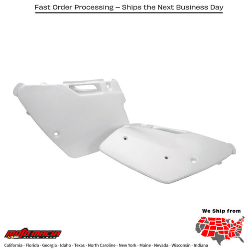 SIDE PANELS WHITE Kawasaki KX250 1994-1998 Kawasaki KX125 1994-1998
