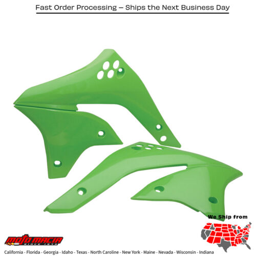 RADIATOR SHROUDS GREEN Kawasaki KX450F 2006-2008