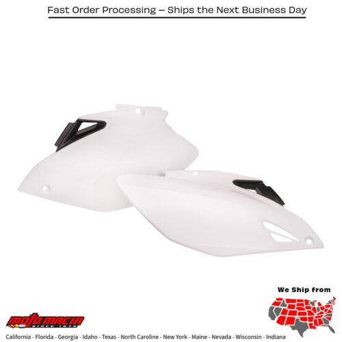 SIDE PANELS WHITE Yamaha YZ250F 2006-2009 Yamaha YZ450F 2006-2009
