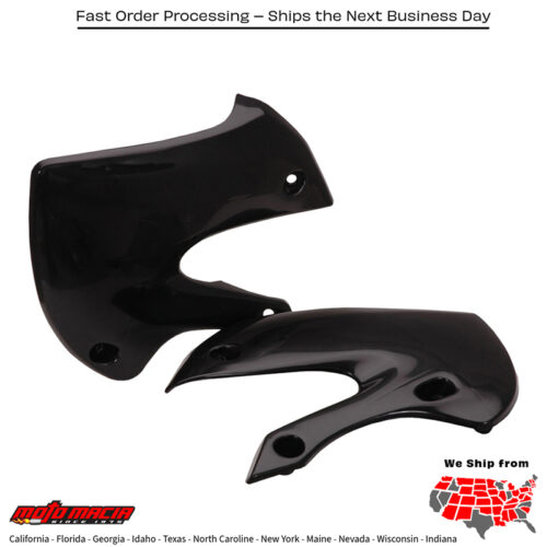 RADIATOR SHROUDS BLACK Kawasaki KLX110 2002-2009 Kawasaki KX65 2000-2024 Suzuki DR-Z110 2003-2005 Suzuki RM65 2003-2005