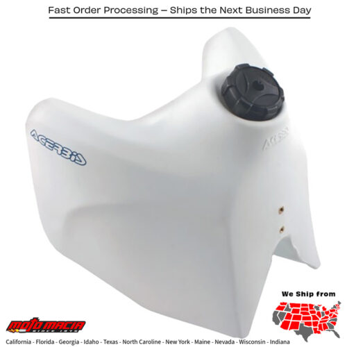 FUEL TANK 5.8 GAL WHIT W/BLACK CAP Honda XR650L 1993-2024
