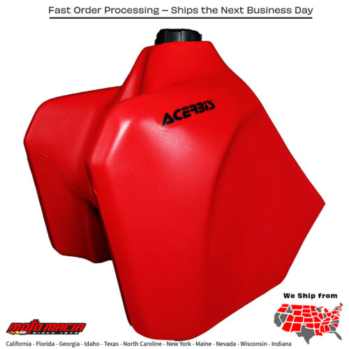 FUEL TANK 5.8 GAL RED W/BLACK CAP Honda XR650L 1993-2024
