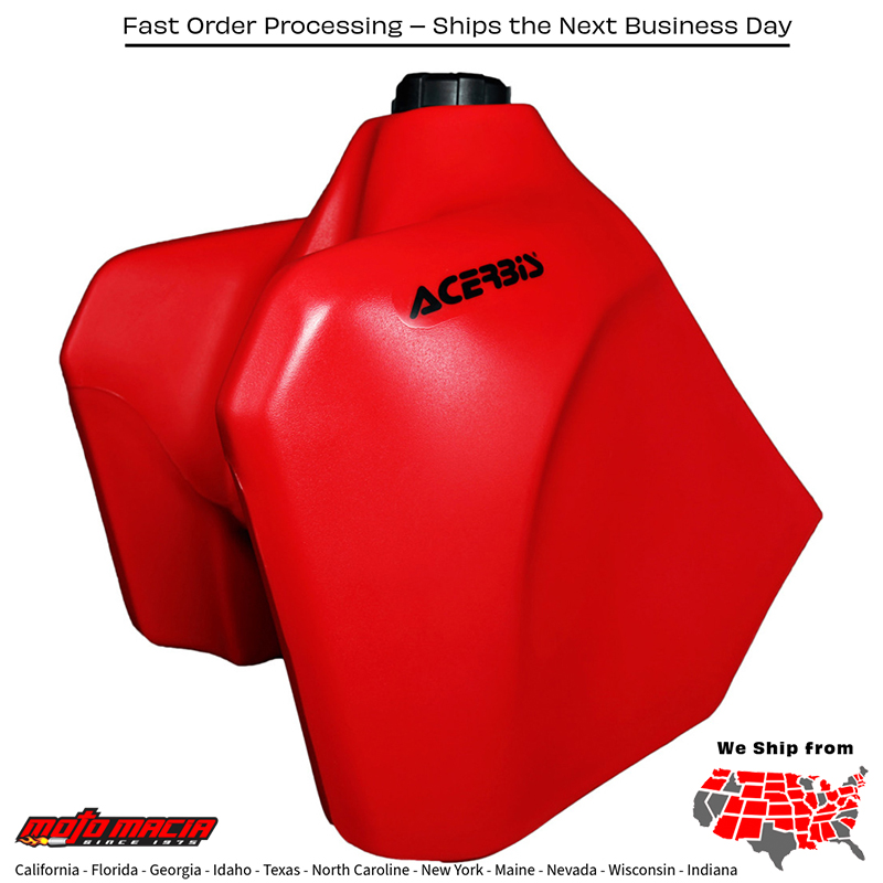 FUEL TANK 5.8 GAL RED W/BLACK CAP Honda XR650L 1993-2024