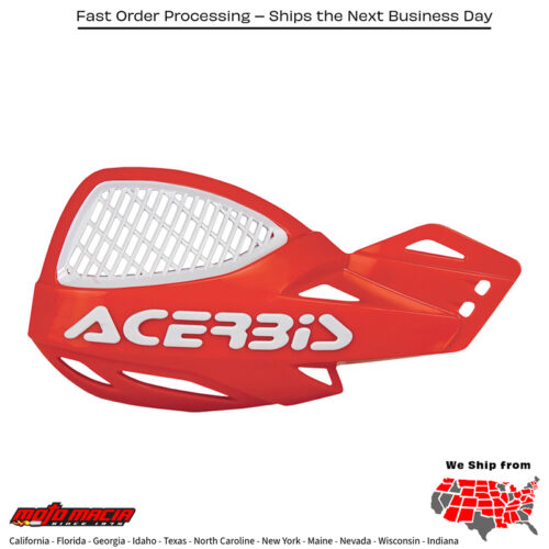 UNIKO VENTED HANDGUARDS RED/WHITE Beta 390 RS 2015-2015 Beta 430 RS 2015-2016 Beta 500 RS 2015-2016 Beta 390 RR 2015-2017 Beta 430 RR 2015-2017 Beta 480 RR 2015-2017 Honda CR500AF 1997-2014 Husqvarna FE 350S 2015-2016 Husqvarna FE 501S 2015