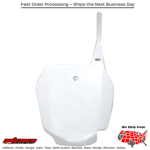 FRONT NUMBER PLATE WHITE Suzuki RM85 2002-2024