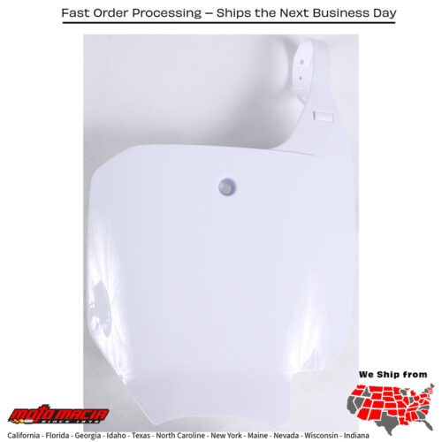 FRONT NUMBER PLATE WHITE Honda CRF150R 2007-2025 Honda CRF150RB Expert 2007-2020