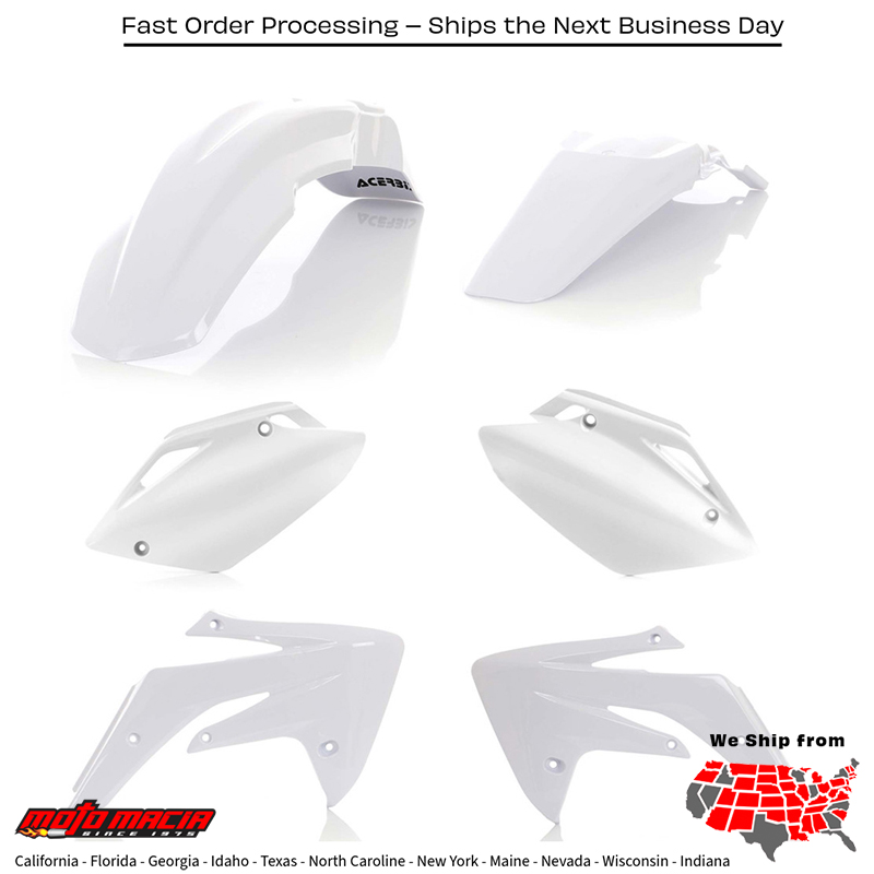 PLASTIC KIT WHITE Honda CRF150R 2007-2024 Honda CRF150RB Expert 2007-2019