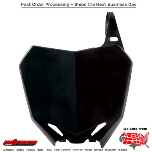 FRONT NUMBER PLATE BLACK Suzuki RM-Z250 2010-2018 Suzuki RM-Z450 2008-2017