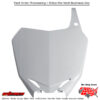 FRONT NUMBER PLATE WHITE Suzuki RM-Z250 2010-2018 Suzuki RM-Z450 2008-2017