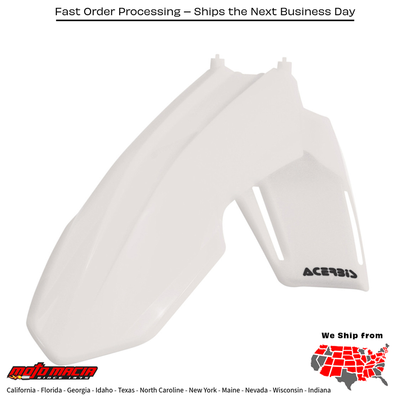FRONT FENDER WHITE Suzuki RM-Z250 2010-2018 Suzuki RM-Z450 2008-2017