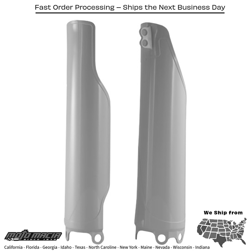 FORK GUARD WHITE Honda CRF450R 2004-2016 Honda CRF250R 2004-2017 Honda CR125R 2004-2007 Honda CR250R 2004-2007