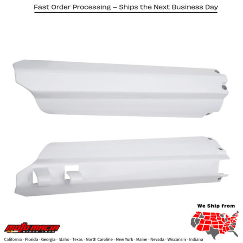 FORK GUARD WHITE Yamaha YZ426F 2000-2002 Yamaha YZ400F 1998-1999 Yamaha YZ125 1996-2004 Yamaha YZ250 1996-2004 Yamaha YZ250F 2001-2004 Yamaha YZ450F 2003-2004