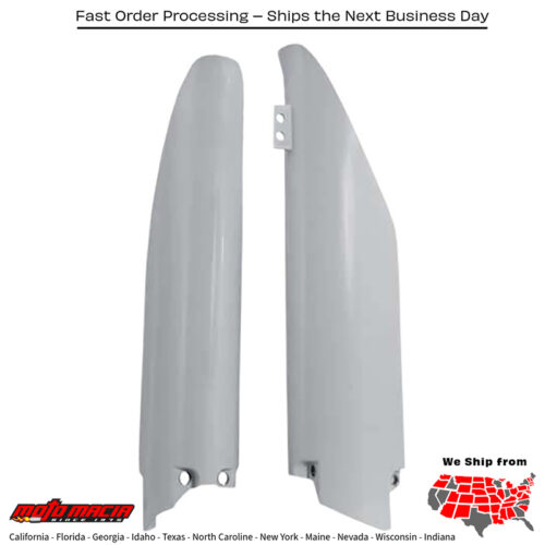 FORK GUARD WHITE Suzuki RM-Z450 2005-2006 Suzuki RM250 2004-2006 Suzuki RM125 2004-2006