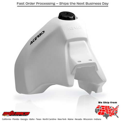 FUEL TANK 4.25 GAL WHITE Suzuki DR350 1990-1999 Suzuki DR350SE 1994-1999 Suzuki DR350S 1990-1996