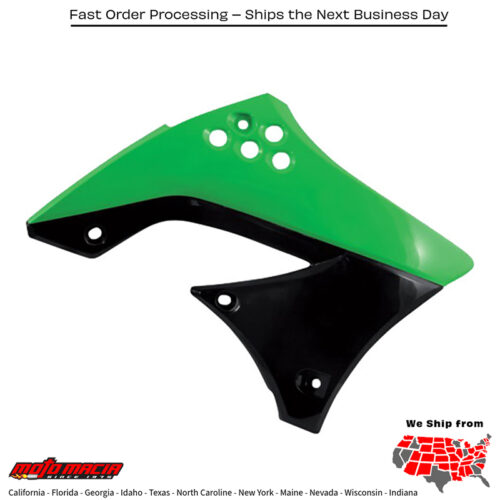 RADIATOR SHROUDS GREEN/BLACK Kawasaki KX450F 2009-2011