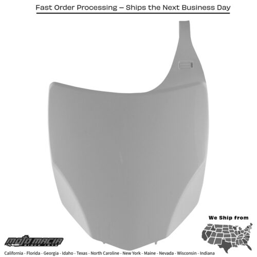 FRONT NUMBER PLATE WHITE Kawasaki KX250F 2009-2012 Kawasaki KX450F 2009-2012