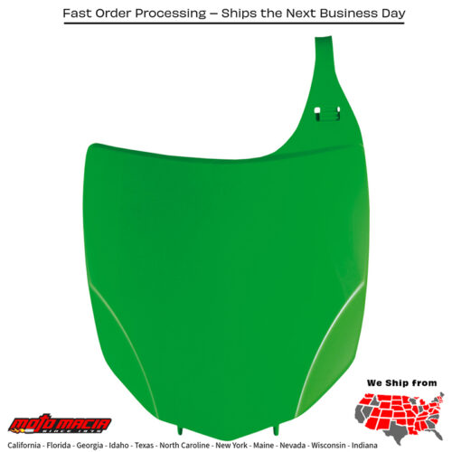 FRONT NUMBER PLATE GREEN Kawasaki KX250F 2009-2012 Kawasaki KX450F 2009-2012