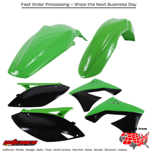 PLASTIC KIT GREEN Kawasaki KX250F 2009-2012