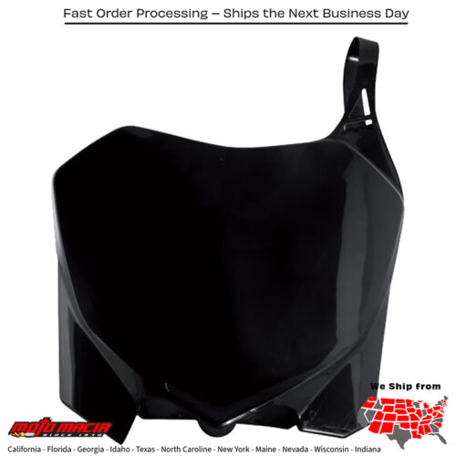 FRONT NUMBER PLATE BLACK Honda CRF450R 2009-2012 Honda CRF250R 2010-2013