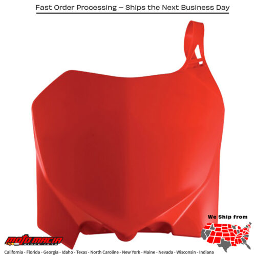 FRONT NUMBER PLATE RED Honda CRF450R 2009-2012 Honda CRF250R 2010-2013
