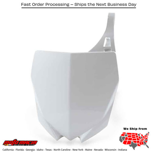 FRONT NUMBER PLATE WHITE Yamaha YZ250FX 2015-2018 Yamaha YZ250X 2016-2021 Yamaha YZ450FX 2016-2018 Yamaha YZ125 2015-2021 Yamaha YZ250 2015-2021 Yamaha YZ250F 2010-2018 Yamaha YZ450F 2010-2017 Yamaha YZ125X 2020-2021
