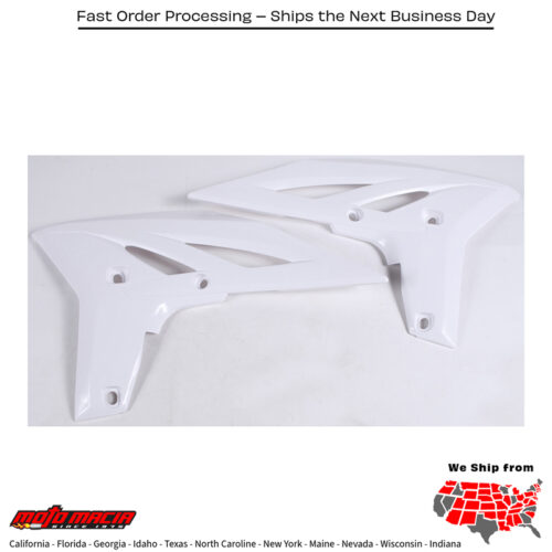 RADIATOR SHROUDS WHITE Yamaha YZ250F 2010-2013 Yamaha WR250F 2007-2011 Yamaha WR450F 2007-2011