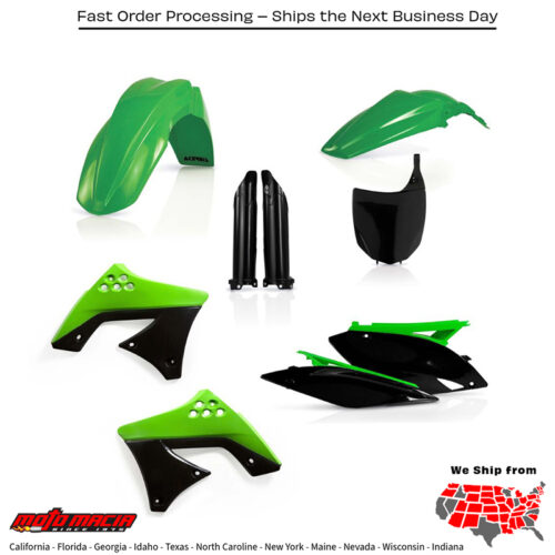PLASTIC KIT GREEN Kawasaki KX250F 2009-2012