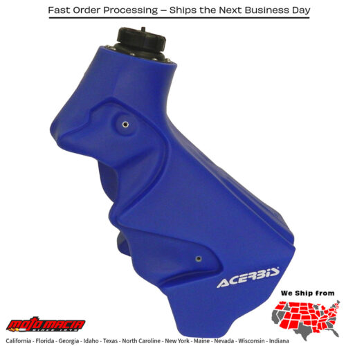 FUEL TANK 3.2 GAL BLUE Yamaha YZ125 2002-2021 Yamaha YZ250 2002-2021