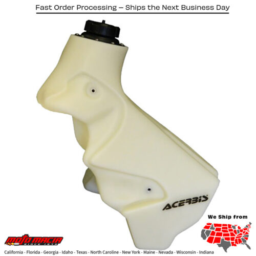 FUEL TANK 3.2 GAL NATURAL Yamaha YZ125 2002-2019 Yamaha YZ250 2002-2019