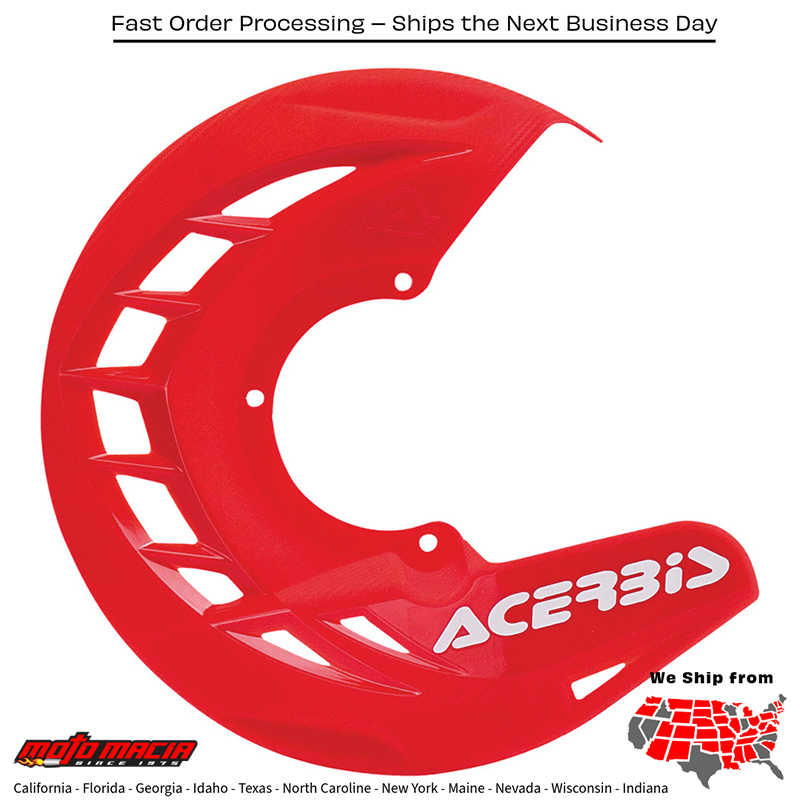 X-BRAKE DISC COVER RED Honda Husqvarna Kawasaki KTM Suzuki Yamaha Beta Gas Gas Gas-Gas CRF450R CRF250R CRF150R CRF150RB Expert CRF250X CRF450X CR125R CR250R TC 250 TE 250 KX250F KX450F KX85 KLX450R KX100 KX250 KX125 250 SX 250 SX-F 250 XC 2