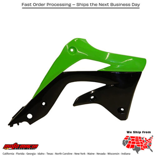 RADIATOR SHROUDS GREEN/BLACK Kawasaki KX450F 2012-2015