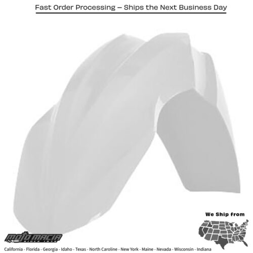 FRONT FENDER WHITE Kawasaki KX250F 2013-2016 Kawasaki KX450F 2013-2015