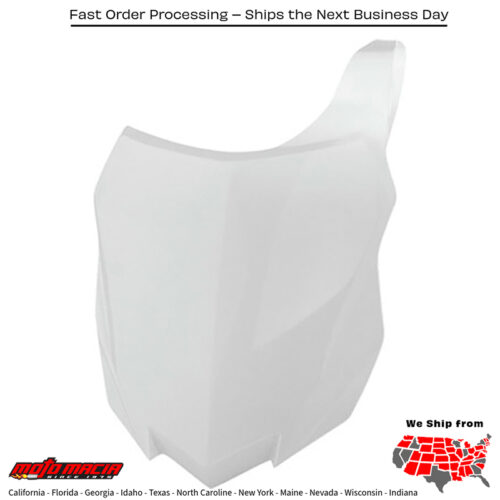 FRONT NUMBER PLATE WHITE Kawasaki KX250F 2013-2016 Kawasaki KX450F 2013-2015