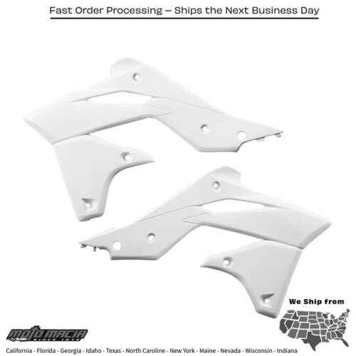 RADIATOR SHROUDS WHITE Kawasaki KX250F 2013-2016