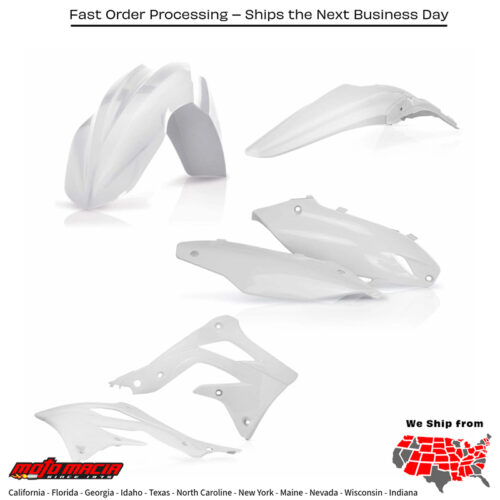 PLASTIC KIT WHITE Kawasaki KX450F 2013-2015