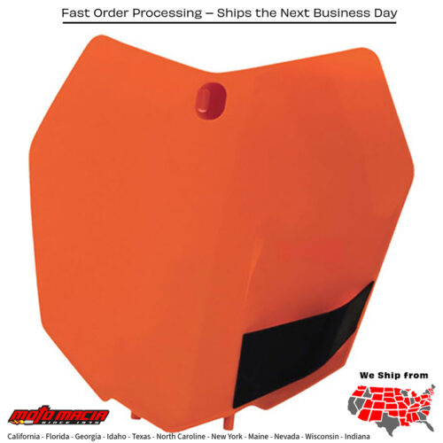 FRONT NUMBER PLATE ORANGE KTM 350 XCF-W 2013-2014 KTM 350 XC-F 2013-2015 KTM 150 XC 2013-2015 KTM 350 SX-F 2013-2015 KTM 250 SX 2013-2015 KTM 250 SX-F 2013-2015 KTM 250 XC 2013-2015 KTM 250 XC-W 2013-2014 KTM 250 XCF-W 2013-2014 KTM 300 XC
